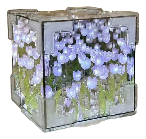 CUBO TULIPANES INFINITOS
