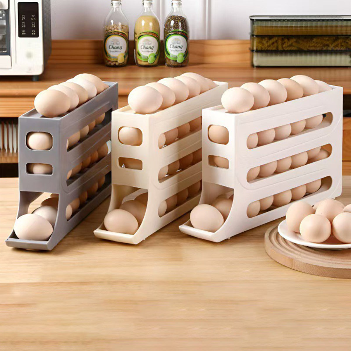 PORTA HUEVOS CON DISPENSADOR AUTOMATICO