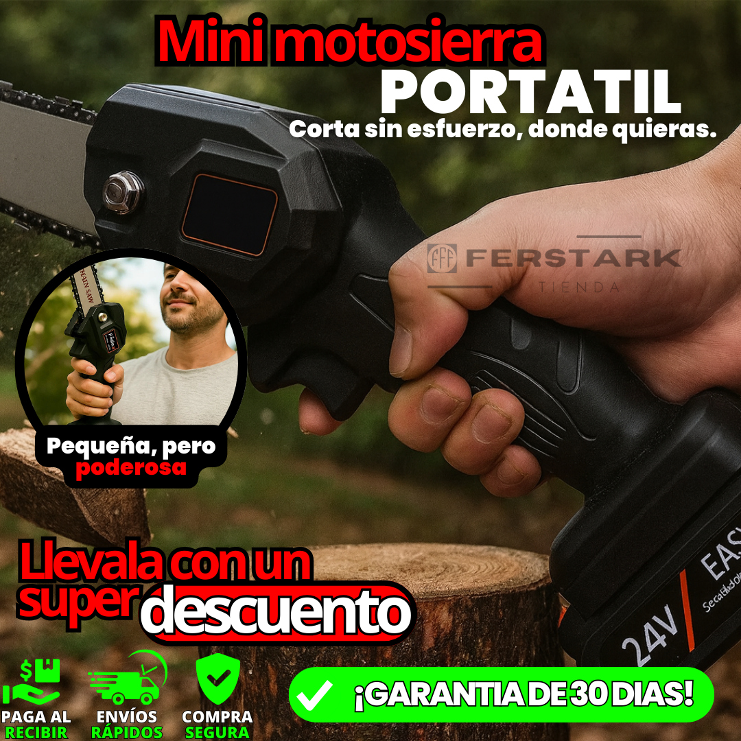 Mini Motosierra Portátil 24v -Potencia en tu mano