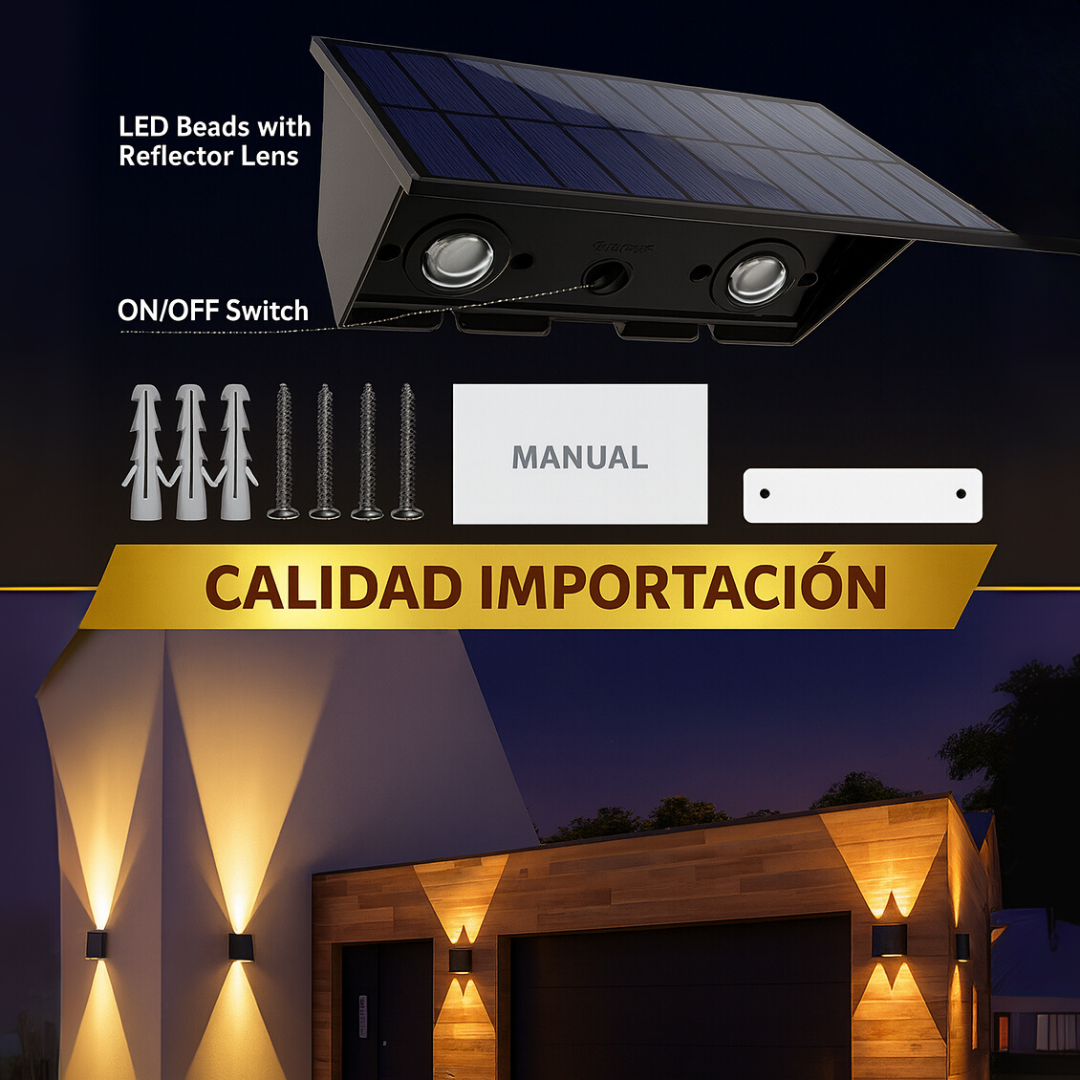 Lampara Solar Automatica De Pared Luxury 🔥✅