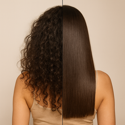 Cepillo 2 en 1 Plancha/Secador-Cabello liso, brillo inmediato