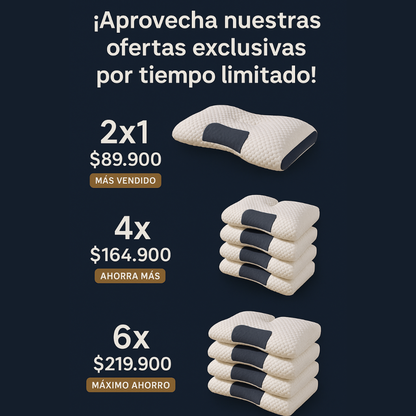 Promo 2X1 Almohada Cervical 48 X 74 CM 🤩🔥