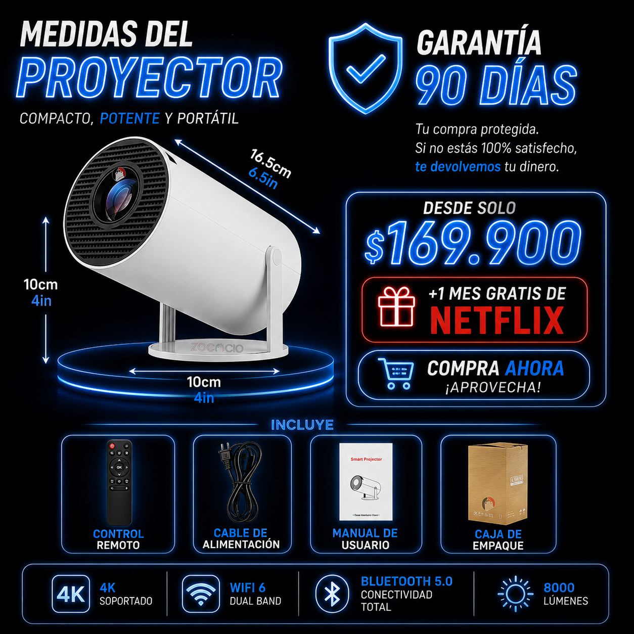 Proyector HY300 Max 🚀🔥