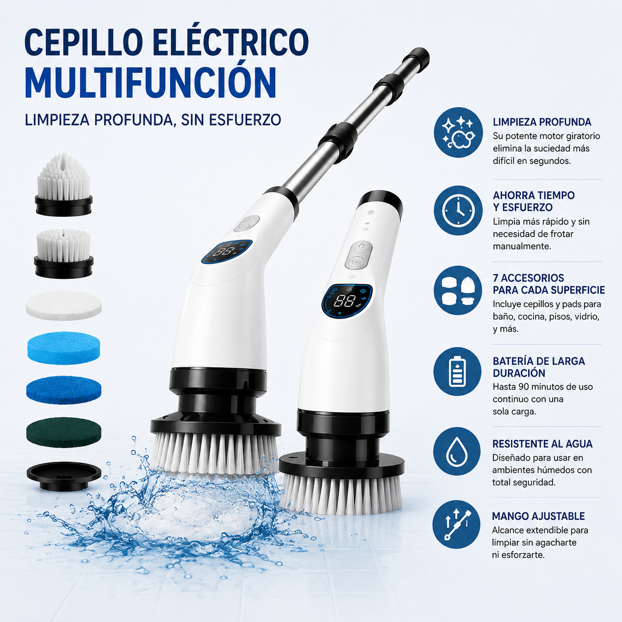 Cepillo Eléctrico MultiPro 9 en 1 🔥🤩