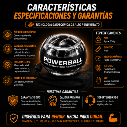 💪 POWERBALL  Más fuerza. Mejor agarre. En cualquier lugar.