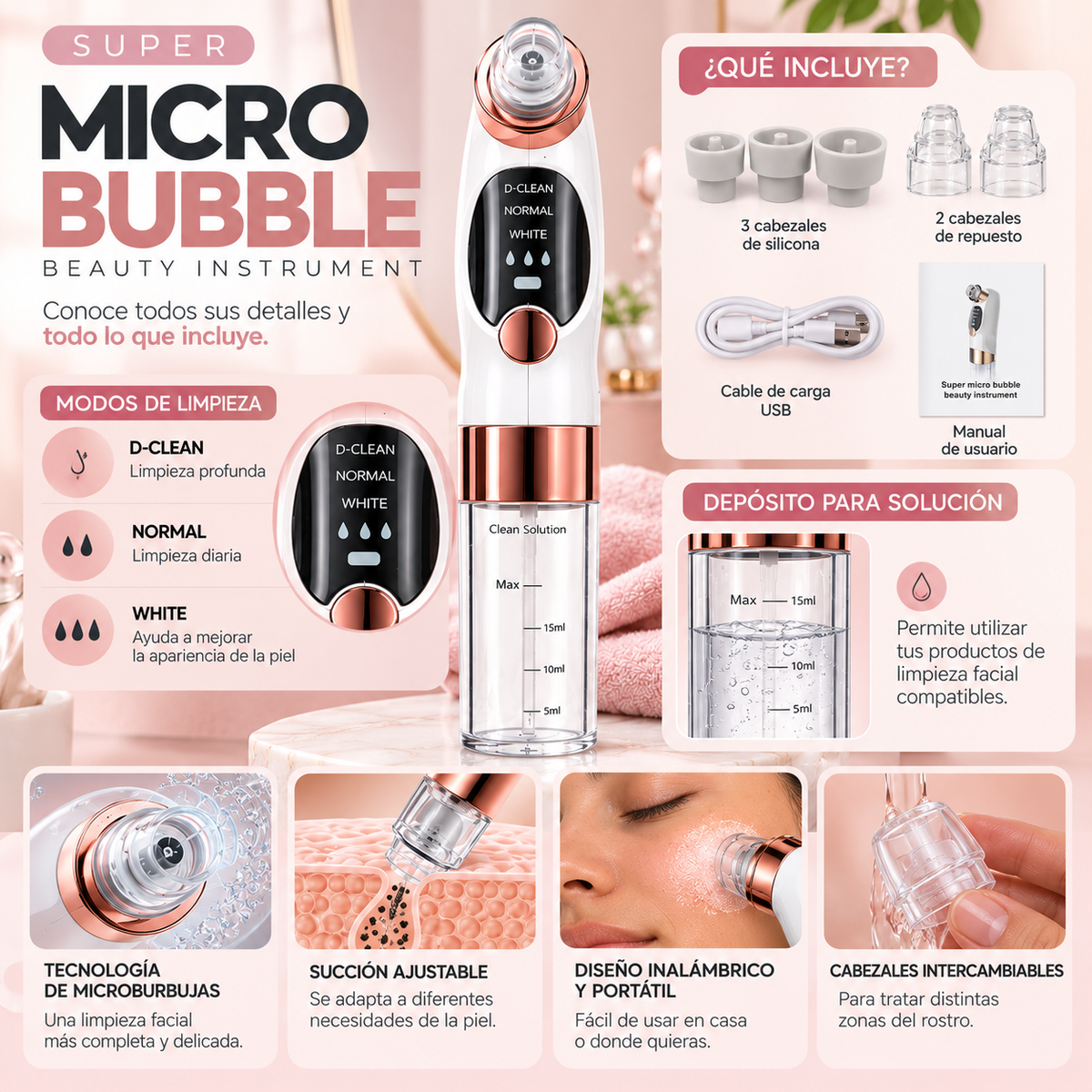 PoreClean Pro ✨¡Piel más limpia, brillo natural! 💖