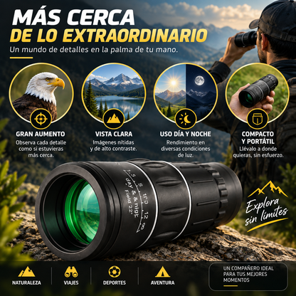 Monocular Zoom 16X  🏔️ Mira más lejos. Vive más. 🔭
