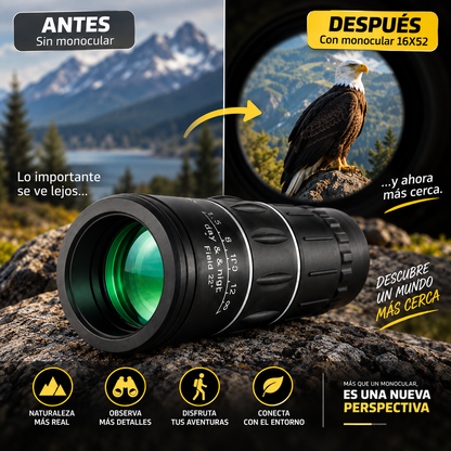 Monocular Zoom 16X  🏔️ Mira más lejos. Vive más. 🔭