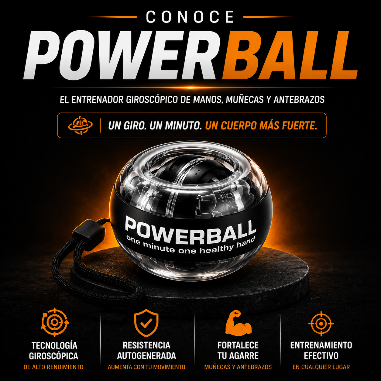 💪 POWERBALL  Más fuerza. Mejor agarre. En cualquier lugar.