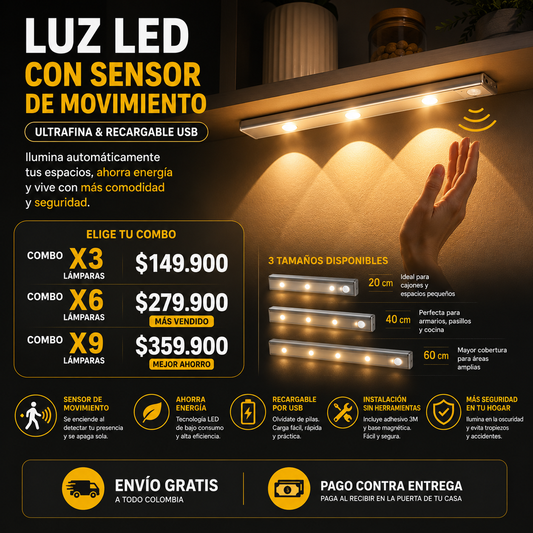 Luz LED Inteligente con Sensor-Luz inteligente para tu hogar. ✨