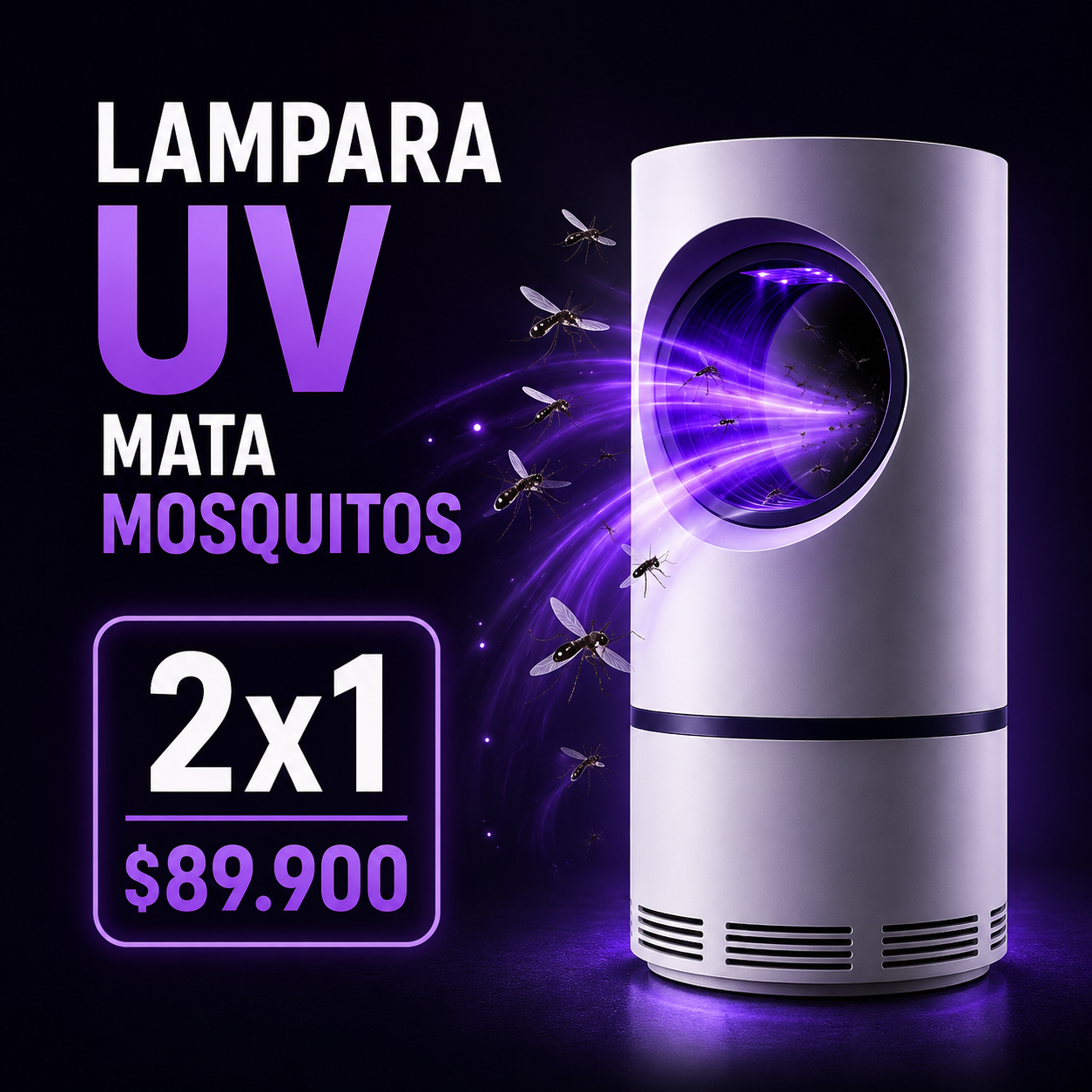 Lampara UV Mata Mosquitos y Zancudos 2x1 🤩