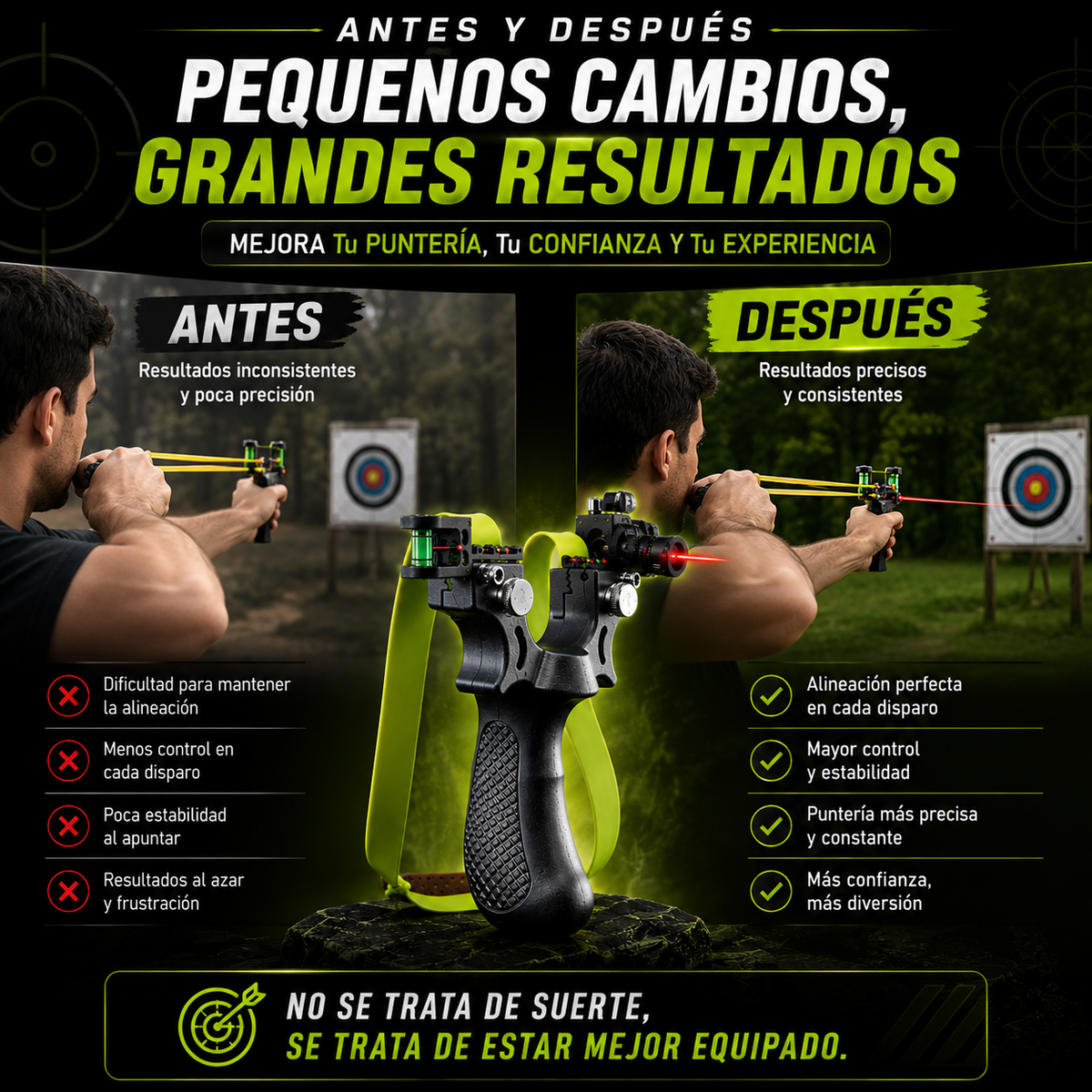 🔥 RESORTERA FORCE CON LÁSER - Experiencia profesional, Diversión sin límites.