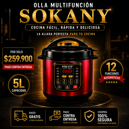 Promo Olla Presión Sokany 5L 🔥