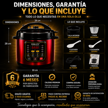 Promo Olla Presión Sokany 5L 🔥